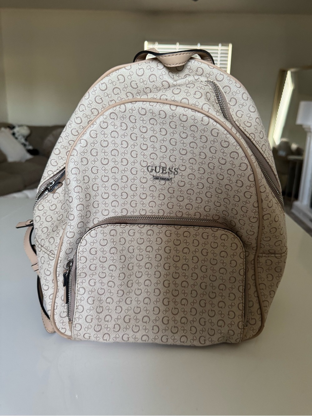 GUESS Backpack Brown / Beige - Picture 3 of 7
